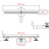 Odpływ liniowy slim obrotowy 90 cm