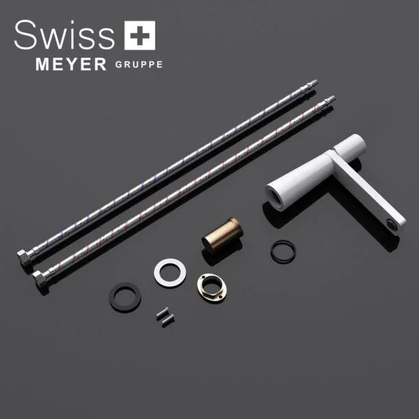 Bateria umywalkowa wysoka WH-313-L BIAŁA - obrazek 6