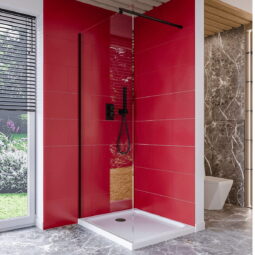 Ścianka prysznicowa WALK IN - CZARNA 8mm M9 B - SWISS MEYER - 100 cm