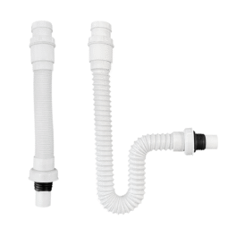 Syfon umywalkowy BIAŁY PCV regulowany