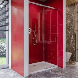 Drzwi prysznicowe rozsuwane z krytymi rolkami