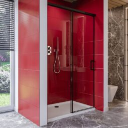 Drzwi Prysznicowe przesuwne Czarny mat