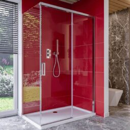 Kabina przesuwna z drzwiami rozsuwanymi szkło hartowane 8 mm