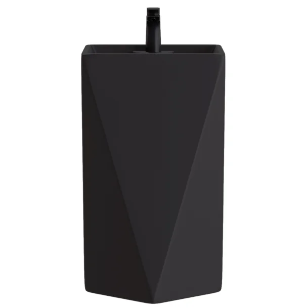Umywalka wolnostojąca ceramiczna DIAMENT BLACK - SWISS MEYER - obrazek 3