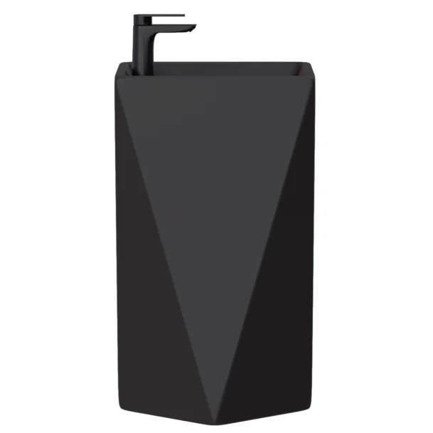 Umywalka wolnostojąca ceramiczna DIAMENT BLACK - SWISS MEYER - obrazek 2