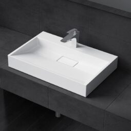 Umywalka nablatowa z konglomeratu - GONO 100 x 46 cm SWISS MEYER