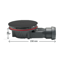 Odpływ brodzikowy do niskiego brodzika Wirquin syfon membranowy