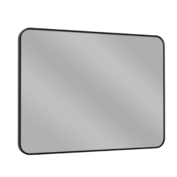 Lustro łazienkowe wiszące z czarną ramką