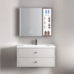 Szafka z umywalką i lustrem SU820 80 cm