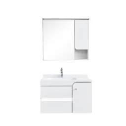 Zestaw Szafka - 80cm, umywalka, lustro z szafką - SU-825 - SWISS MEYER