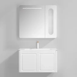 Zestaw Szafka - 80cm, umywalka, lustro z szafką - SU-812 - SWISS MEYER