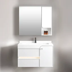Zestaw Szafka - 80cm, umywalka, lustro z szafką - SU-825 - SWISS MEYER
