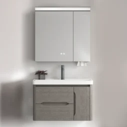 Zestaw Szafka - 80cm, umywalka, lustro z szafką - SU-839 - SWISS MEYER