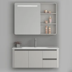 Zestaw Szafka - 100cm, umywalka, lustro z szafką - SU-8502 - SWISS MEYER