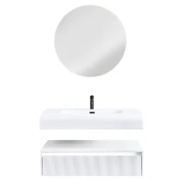 Zestaw Szafka - 100cm, umywalka, lustro z szafką - SU-837 - SWISS MEYER