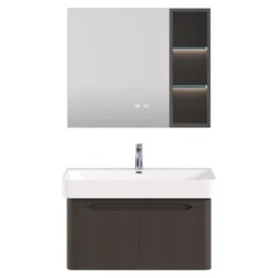 Zestaw Szafka - 80cm, umywalka, lustro z szafką - SU-840 - SWISS MEYER